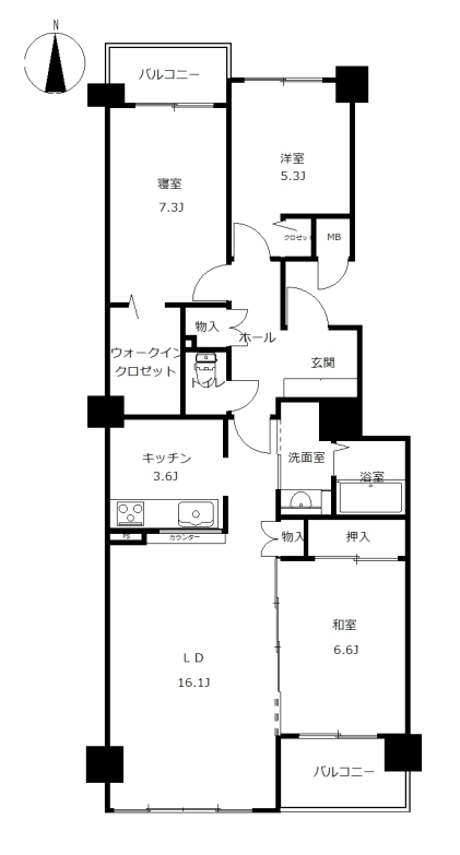 リブウェル大通 406号室